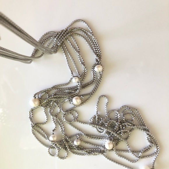 David Yurman Four Row Chain Necklace with Pearls - Picture 15 of 16